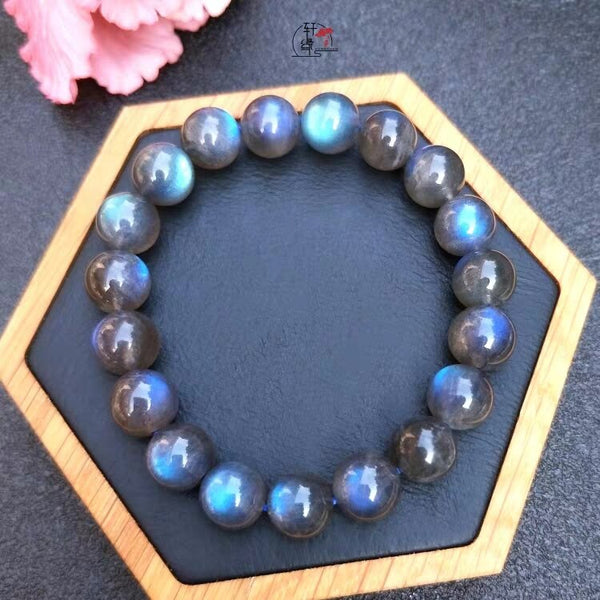 Blue Light Labradorite Bead Bracelet-ToShay.org