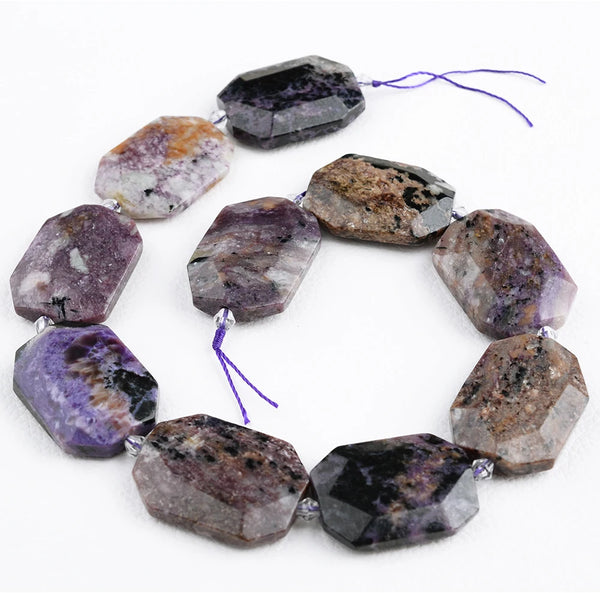 Purple Charoite Nugget Beads-ToShay.org