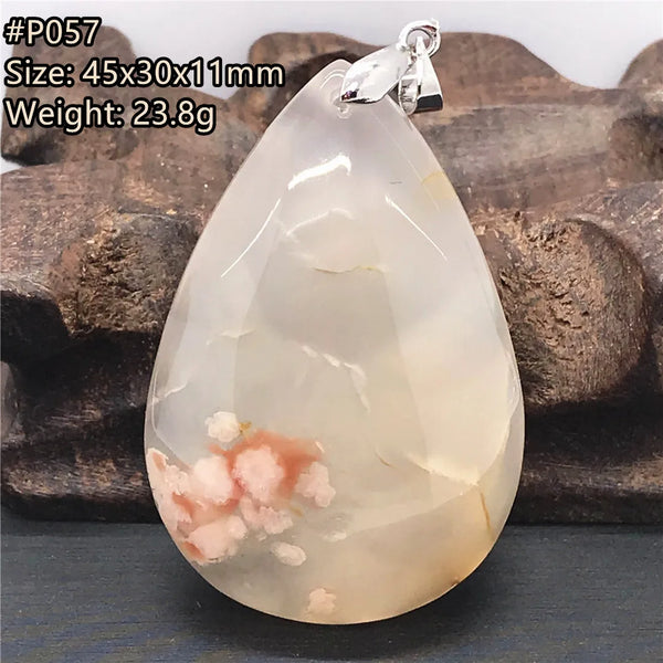 Pink Cherry Agate Pendant-ToShay.org