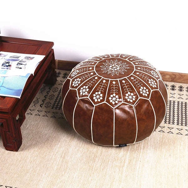 Embroided Ottoman Footstool-ToShay.org