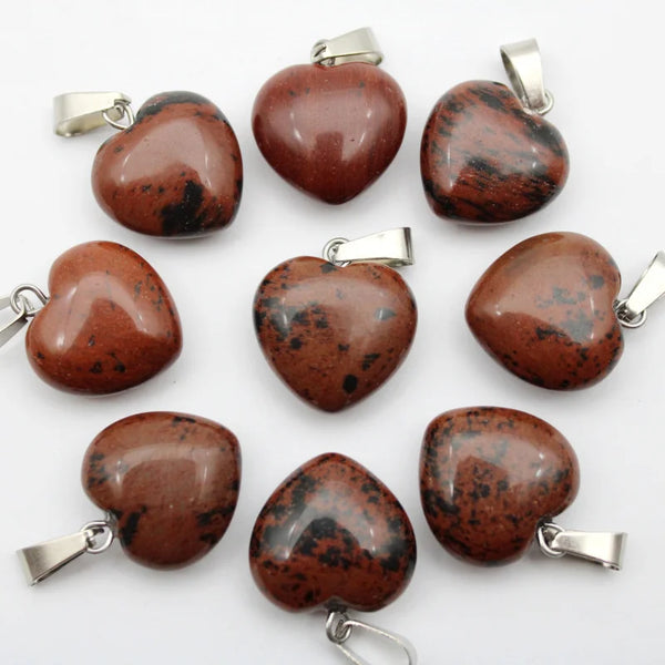 Mixed Crystal Heart Pendants-ToShay.org