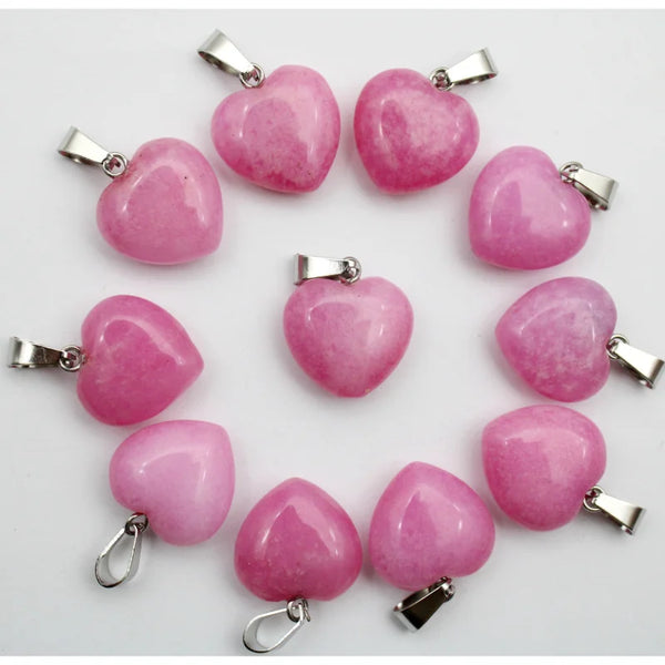 Mixed Crystal Heart Pendants-ToShay.org