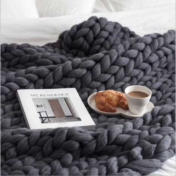 Wool Knitted Blanket-ToShay.org