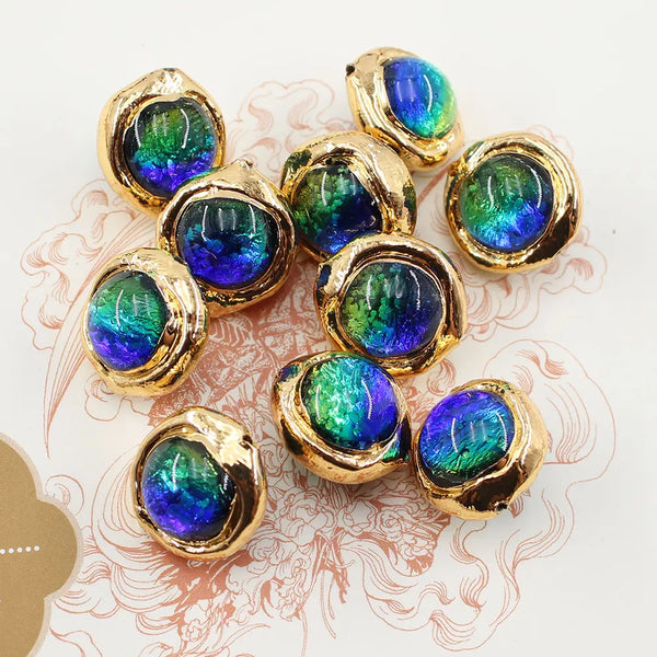 Blue Moss Glass Beads-ToShay.org