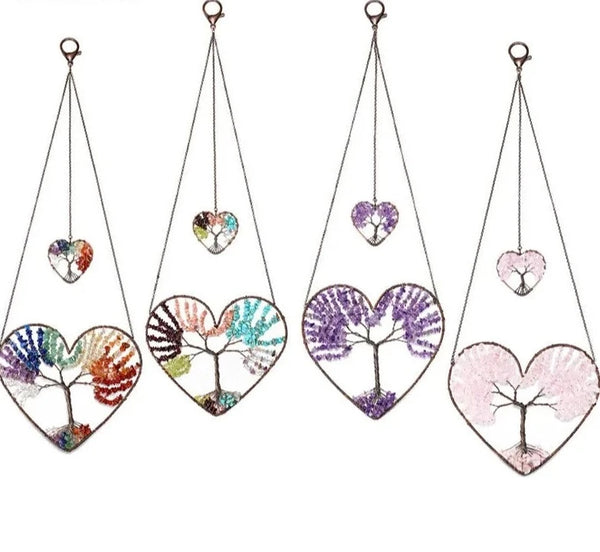 Crystal Heart Tree Sun Catchers-ToShay.org