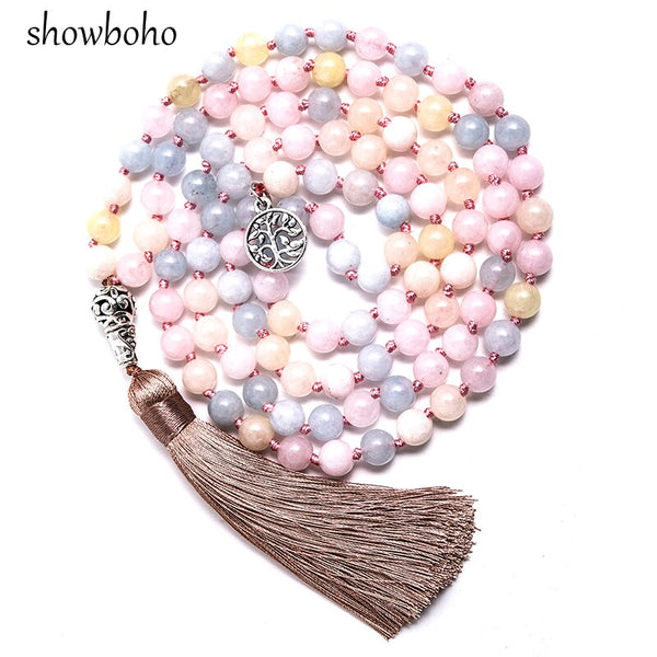 Pink Morganite Mala Beads-ToShay.org