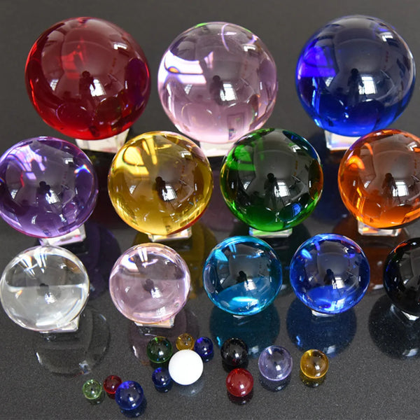 Clear Coloured Crystal Balls-ToShay.org