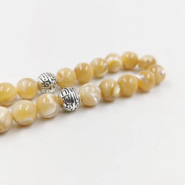 Yellow Shell Prayer Beads-ToShay.org