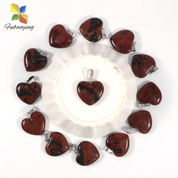 Mixed Crystal Heart Pendants-ToShay.org