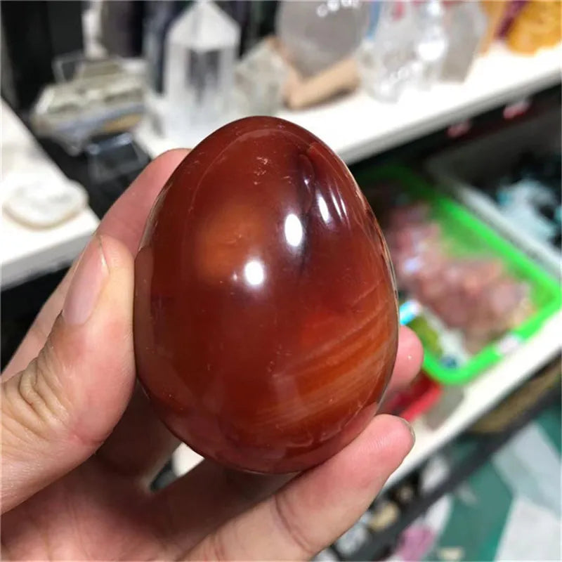 Red Carnelian Agate Eggs-ToShay.org