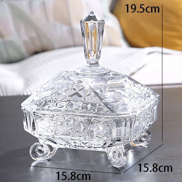 Amber Glass Candy Jar-ToShay.org