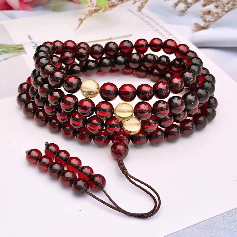 Red Amber Prayer Beads-ToShay.org