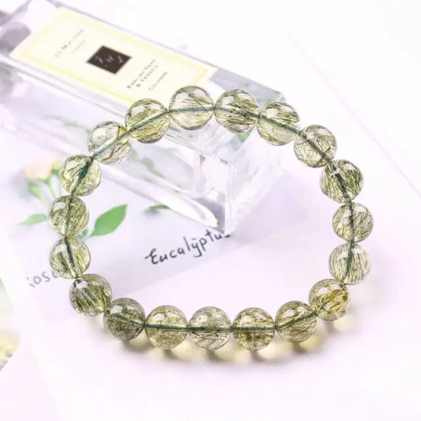 Green Rutilated Quartz Bracelet-ToShay.org