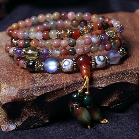 Mixed Agate Mala Beads-ToShay.org