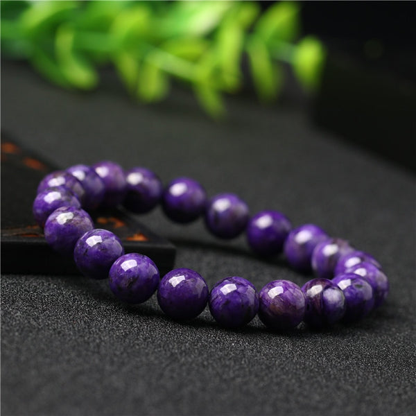 Purple Charoite Bead Bracelets-ToShay.org