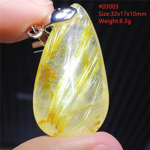 Gold Rutilated Quartz Pendant-ToShay.org