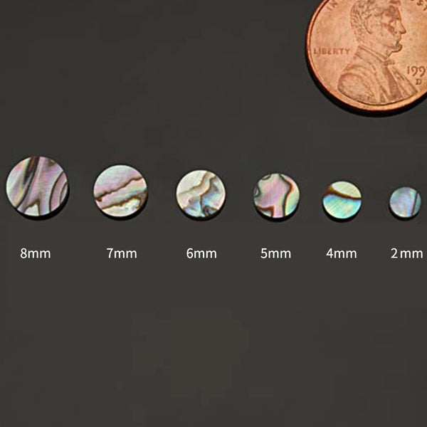 50PCS Abalone Guitar Marker 6.35mm 1/4" Dot Inlay Fingerboard Luthier-ToShay.org