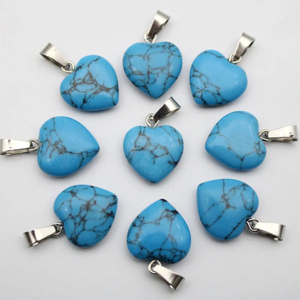 Mixed Crystal Heart Pendants-ToShay.org