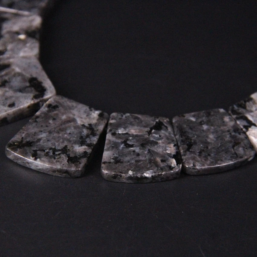 Black Spectrolite Slab Beads-ToShay.org