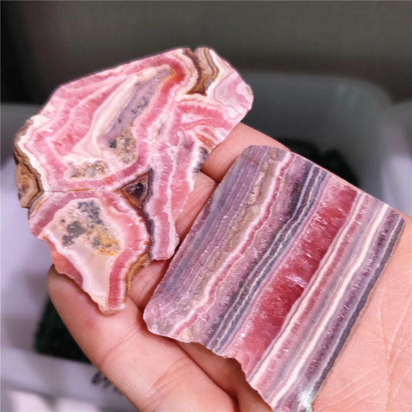 Pink Rhodochrosite Crystal Slice-ToShay.org