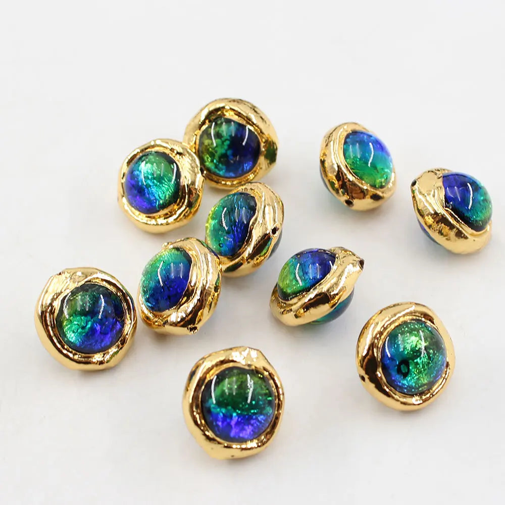 Blue Moss Glass Beads-ToShay.org