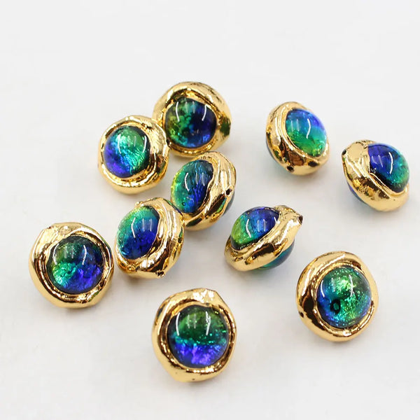 Blue Moss Glass Beads-ToShay.org
