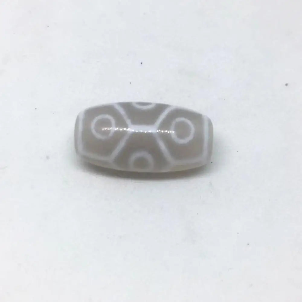 White Agate Dzi Beads-ToShay.org