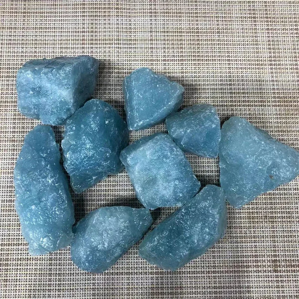 Blue Aquamarine Rough Raw Stone-ToShay.org