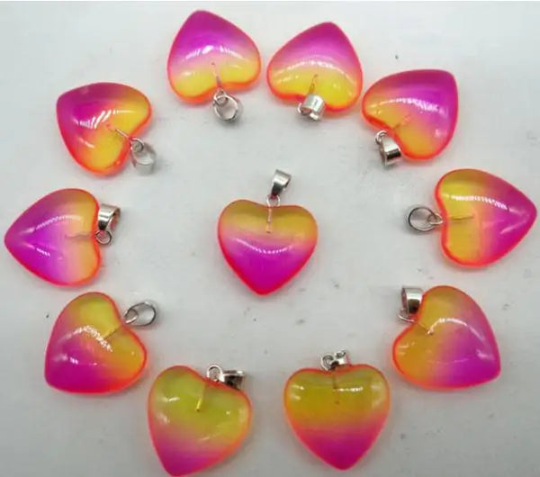 Mixed Crystal Heart Pendants-ToShay.org