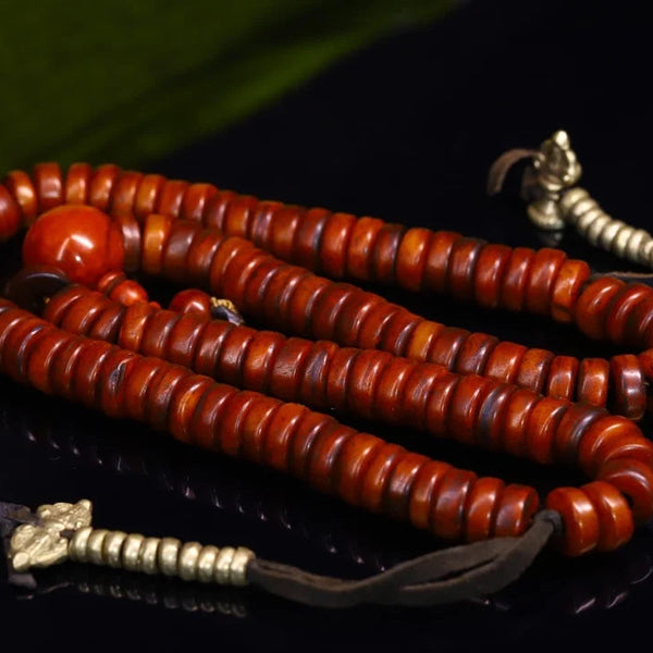 Red Cinnabar Gabala Bone Beads-ToShay.org