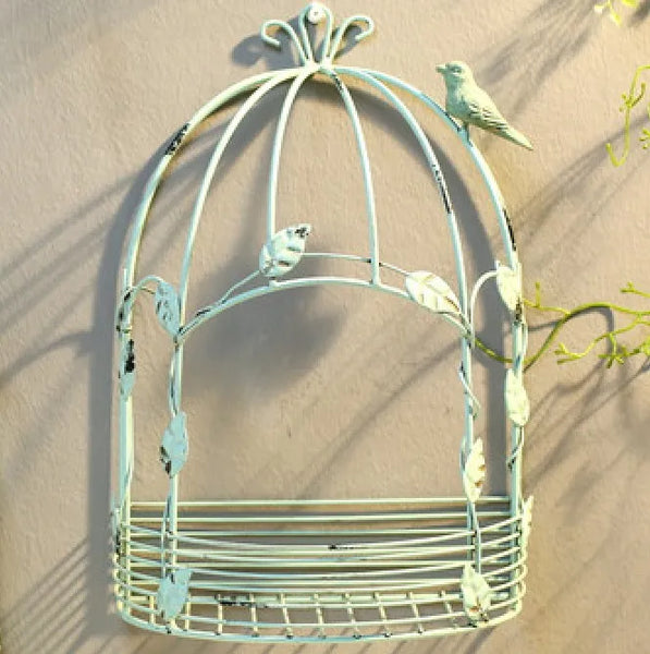 Wrought Iron Cage Flower Pot-ToShay.org