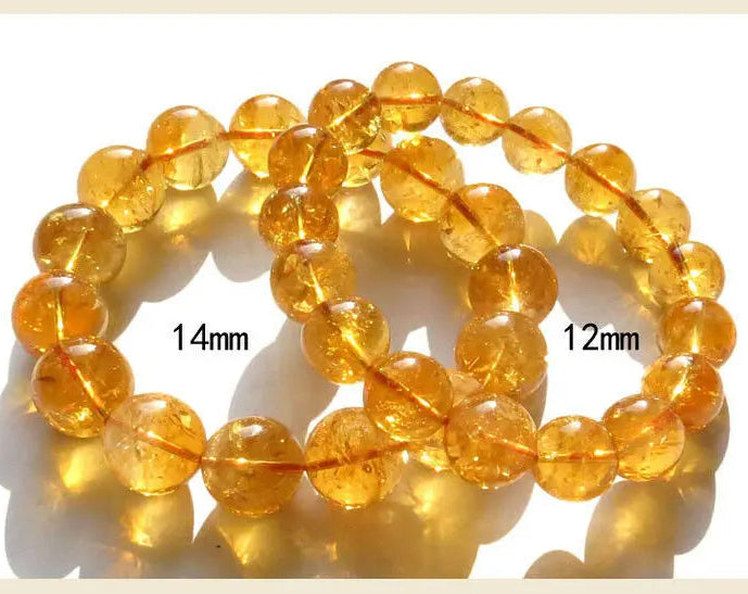 Yellow Citrine Bead Bracelet-ToShay.org