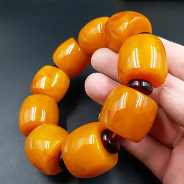 Yellow Beeswax Amber Bracelet-ToShay.org