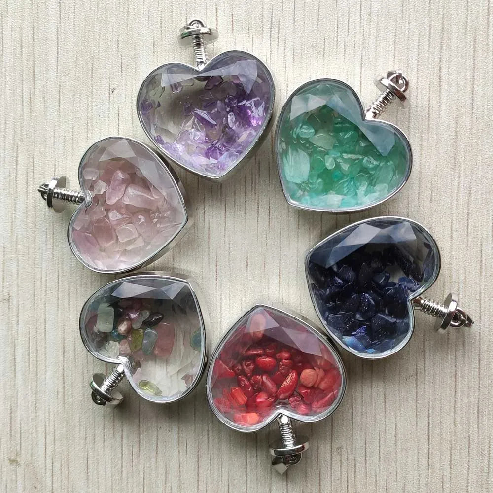 Mixed Crystal Glass Hearts-ToShay.org