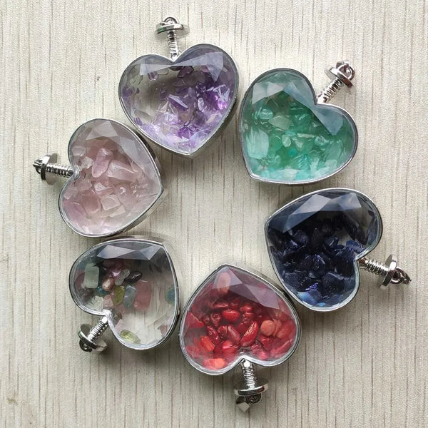 Mixed Crystal Glass Hearts-ToShay.org