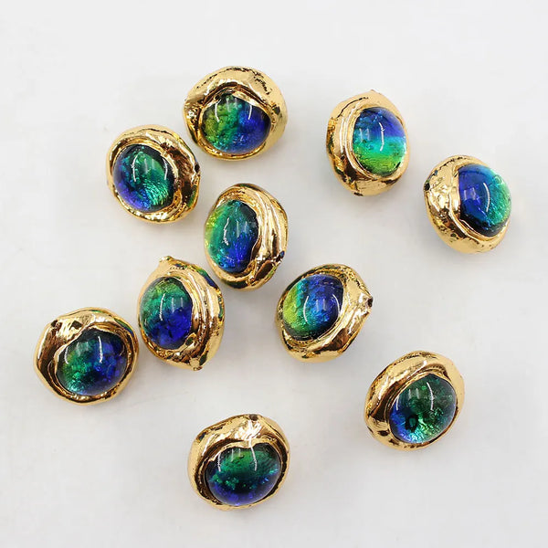 Blue Moss Glass Beads-ToShay.org