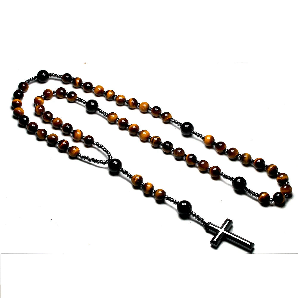 Yellow Tiger Eye Stone Rosary-ToShay.org