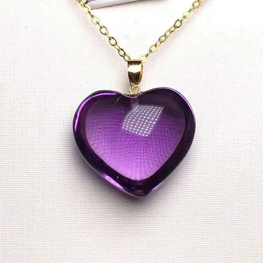 Purple Amethyst Heart Pendants-ToShay.org