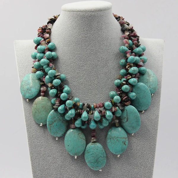 Green Turquoise Necklace-ToShay.org