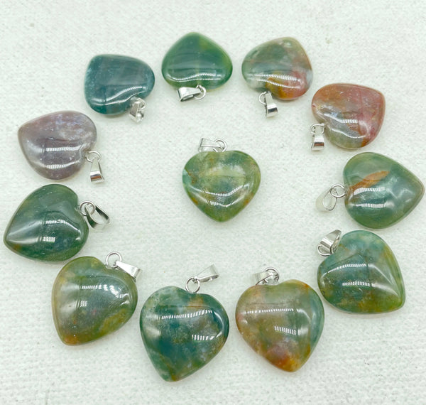 Mixed Crystal Heart Pendants-ToShay.org
