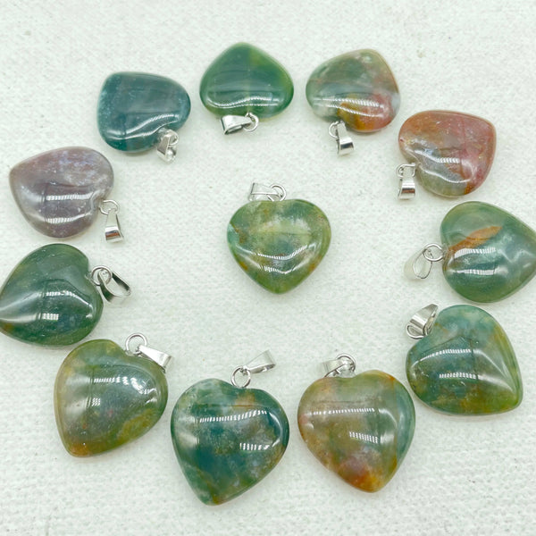 Mixed Crystal Heart Pendants-ToShay.org