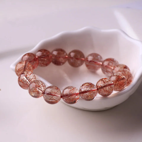 Red Rutilated Quartz Bracelet-ToShay.org