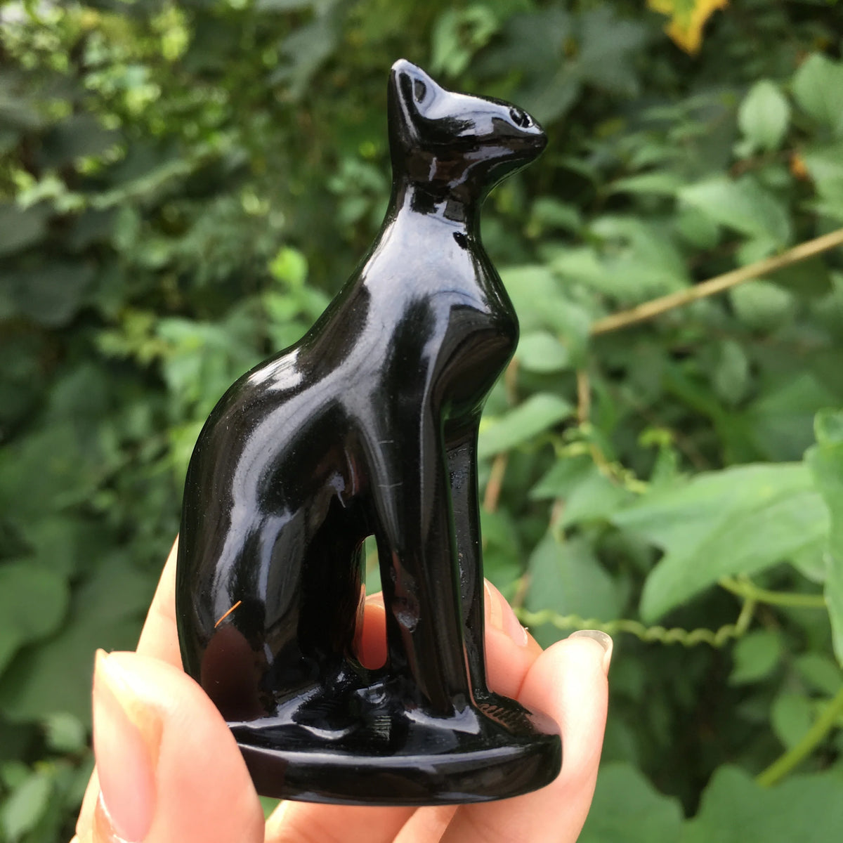 Black Obsidian Egyptian Cat-ToShay.org