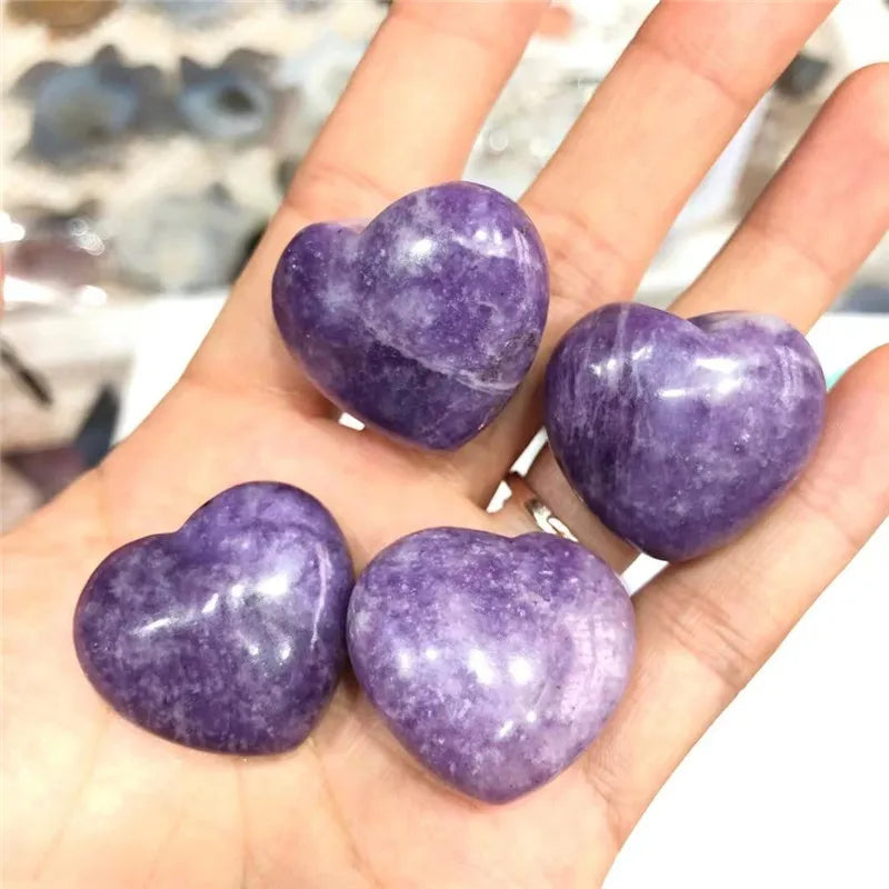 Purple Lepidolite Heart-ToShay.org