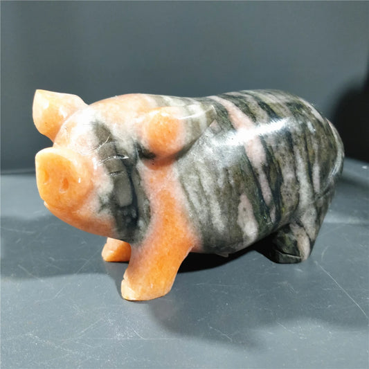 Yellow Black Sunstone Pig-ToShay.org