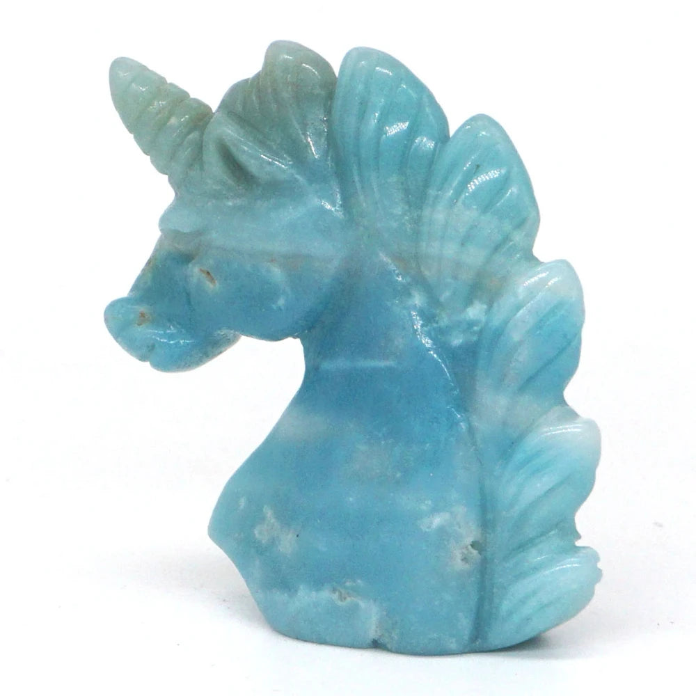 Blue Amazonite Unicorn Head-ToShay.org