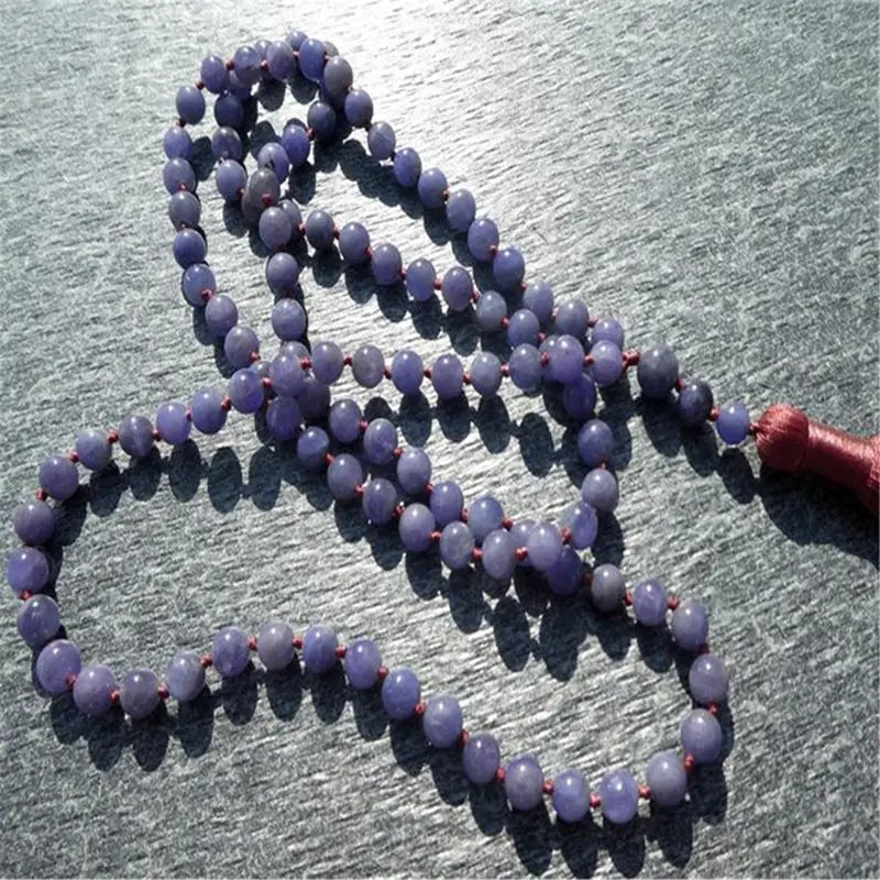 Blue Tanzanite Bead Mala-ToShay.org