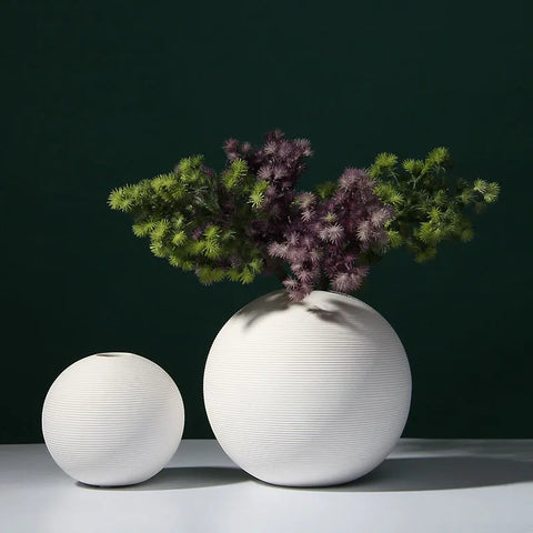 White Ball Vase-ToShay.org