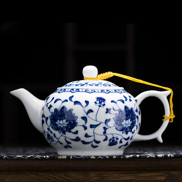 White Painted Porcelain Teapot-ToShay.org