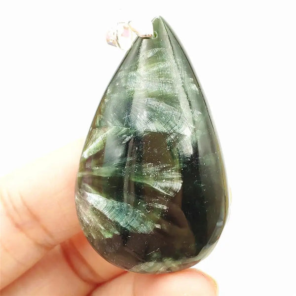 Green Seraphinite Pendant-ToShay.org